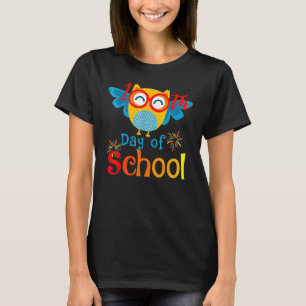 Cute 100Th Day Of School Owl 100 Days Teacher T-Shirt