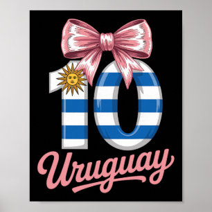 Cute 10 Uruguay Birthday Girl Number 10 Soccer Jer Poster