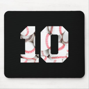 Cute 10th Birthday Baseball Baseball Players Mouse Pad
