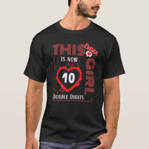 Cute 10th Birthday Double Digits 10 Emma Birthday T-Shirt