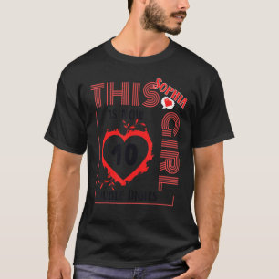 Cute 10th Birthday Double Digits 10 Sophia Bir T-Shirt