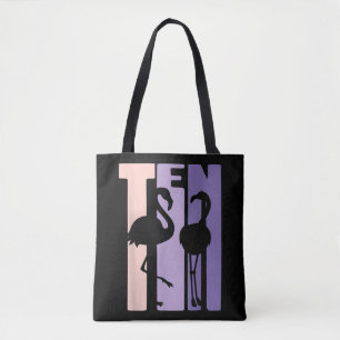 Cute 10th Birthday Gift I Flamingo I 10 Year Old Tote Bag