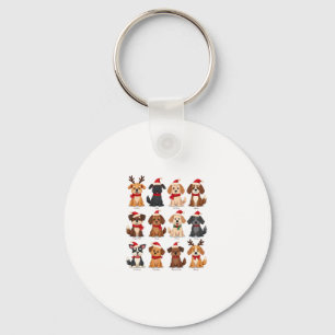 Cute 12 Dogs Xmas Funny Dog Lovers Christmas Dog M Key Ring
