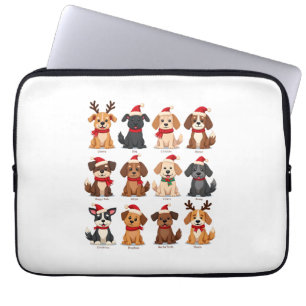 Cute 12 Dogs Xmas Funny Dog Lovers Christmas Dog M Laptop Sleeve