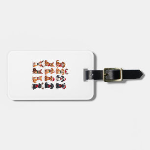 Cute 12 Dogs Xmas Funny Dog Lovers Christmas Dog M Luggage Tag