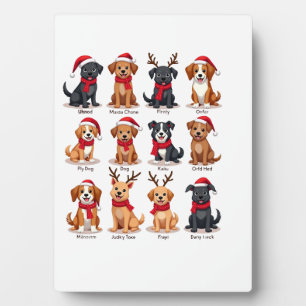 Cute 12 Dogs Xmas Funny Dog Lovers Christmas Dog M Plaque