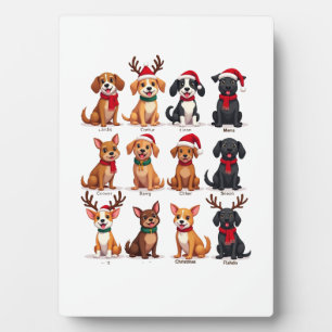 Cute 12 Dogs Xmas Funny Dog Lovers Christmas Dog M Plaque