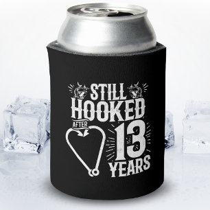 Cute 13th Anniversary Couples Married 13 Years Can Cooler