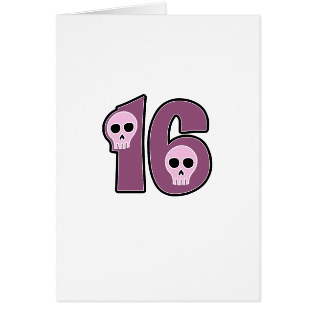 Cute, "16" Skulls design (Front)