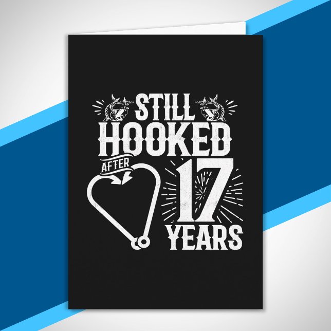 Cute 17th Anniversary Couples Married 17 Years Card (Creator Uploaded)