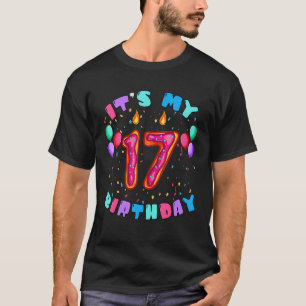Cute 17th Birthday 17 Years Old Happy Donut Boys T-Shirt