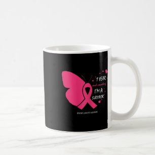 Cute 1 Year Breast Cancer Free Pink Survivor Gifts Coffee Mug