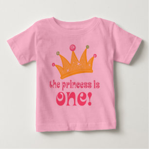 Cute 1st Birthday The Princess Is One Gift Baby T-Shirt