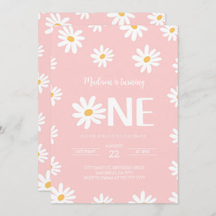 Cute 1st Daisy Birthday  Invitation