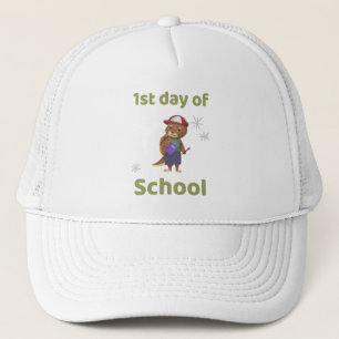 cute 1st day of school design trucker hat
