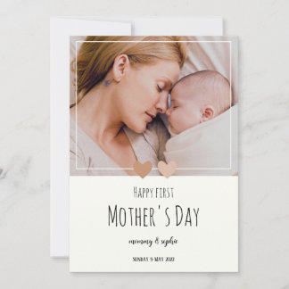 cute 1st Mother's Day Personalised Holiday Card
