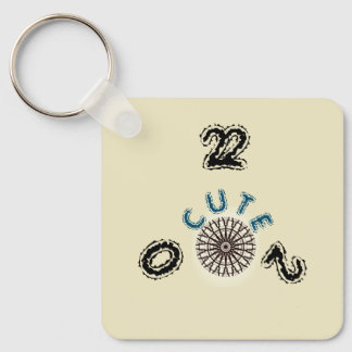 CUTE_2022_ BLACK AND BROWN LIGHT YELLOW_Aluminum Key Ring