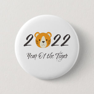 Cute 2022 Year of the Tiger 6 Cm Round Badge