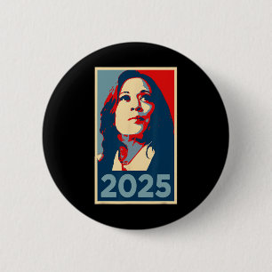 Cute 2025 Inauguration Kamala Harris Obama Poster 6 Cm Round Badge