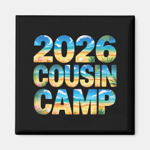 Cute 2026 cousin camp crew vacation trip surf magnet