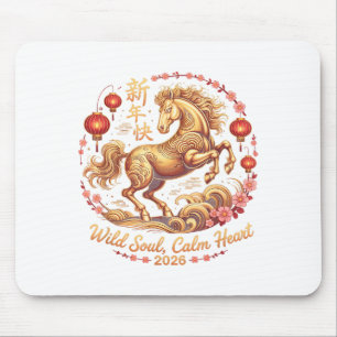Cute 2026 Crazy Horse Lady Wild Soul Calm Heart Fo Mouse Pad