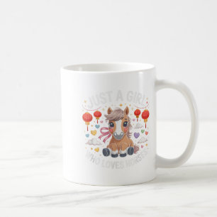 Cute 2026 Just Girl Who Loves Horses Zodiac Rider  Coffee Mug