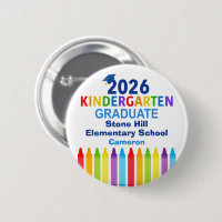 Cute 2026 Kindergarten Graduation Custom Name Tag