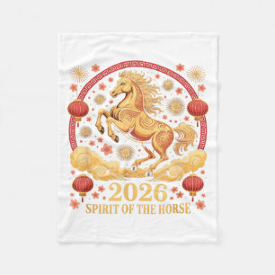 Cute 2026 Spirit Of The Horse Lady Fortune Cowgirl Fleece Blanket