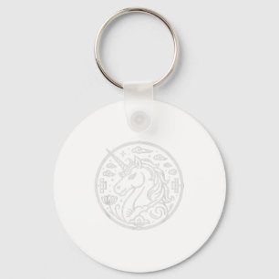 Cute 2026 Unicorn Year Of The Horse Fortune Rider Key Ring