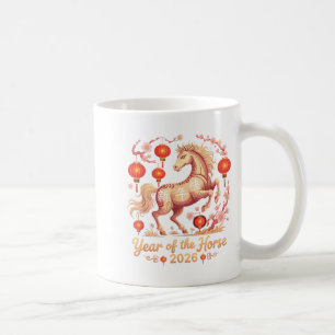 Cute 2026 Year Of The Horse Fortune Rider Lunar St Coffee Mug