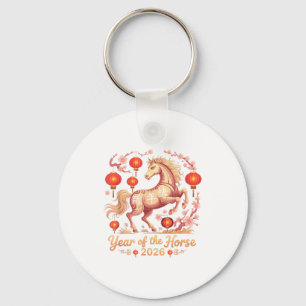 Cute 2026 Year Of The Horse Fortune Rider Lunar St Key Ring
