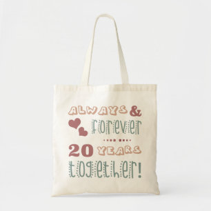 Cute 20th Wedding Anniversary Tote Bag