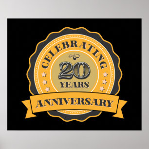 cute 20th year Anniversary  Poster