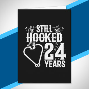 Cute 24th Anniversary Couples Married 24 Years Card