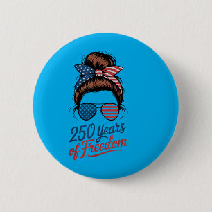 Cute 250 Years Dom Fireworks Since 1776 4th July 6 Cm Round Badge