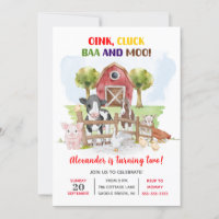 Cute 2nd Birthday Farm Animals Barnyard Kids