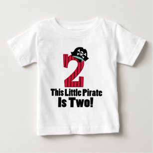 Cute 2nd Birthday Pirate Baby T-Shirt