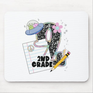Cute 2nd Grade Back To School Student Teacher Seco Mouse Pad