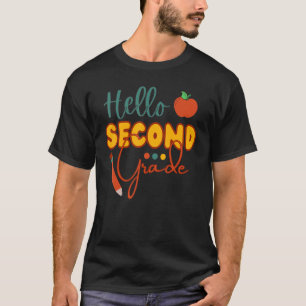 Cute 2nd Grade Kids School Hello Second Grade Tea T-Shirt
