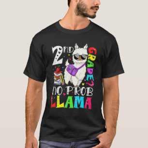 Cute 2nd Grade No Prob Llama Back To School First  T-Shirt