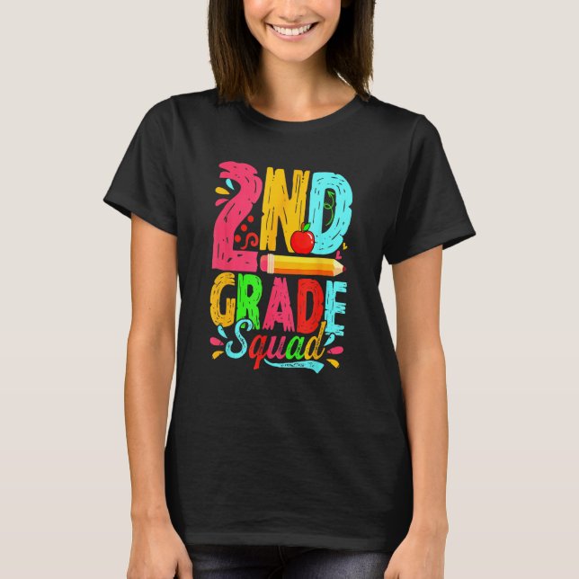 Cute 2nd Grade Squad Back To School First Day Of S T-Shirt (Front)