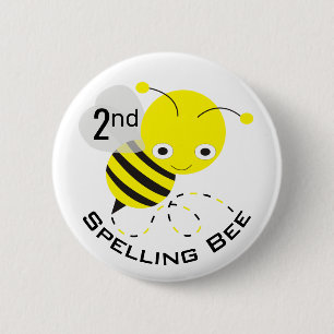 Cute 2nd Place Spelling Bee Button for Kids