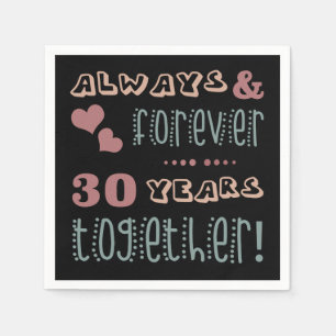 Cute 30th Wedding Anniversary Napkin
