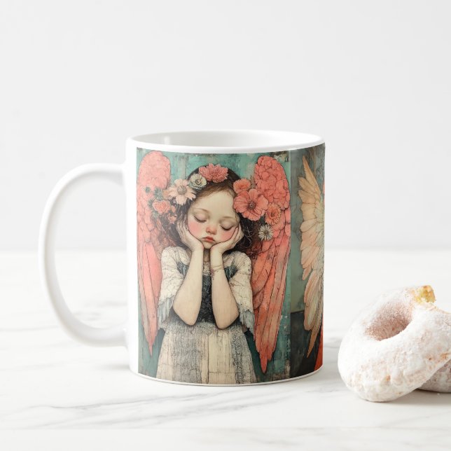 Cute 3 Angel  Coffee Mug (With Donut)