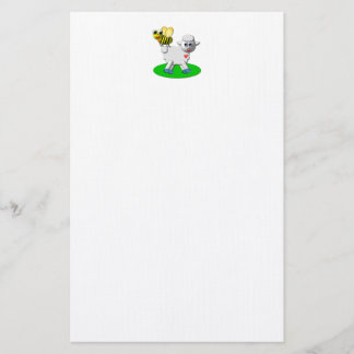 Cute 3-D Look Bee and Lamb Stationery
