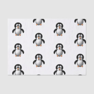 Cute 3-D Look Perky Penguin Tissue Paper