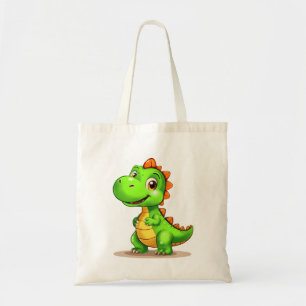 Cute 3D Baby T-Rex Dinosaur Canvas Tote Bag
