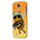 Cute 3d Bee Soldier Honeycomb background Case-Mate Samsung Galaxy Case (Back Left)