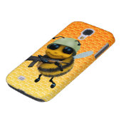 Cute 3d Bee Soldier Honeycomb background Case-Mate Samsung Galaxy Case (Bottom)