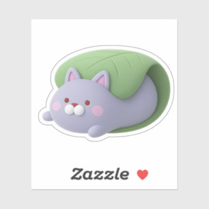 Cute 3D Cat Kashiwamochi Japanese Rice Cake Sticke